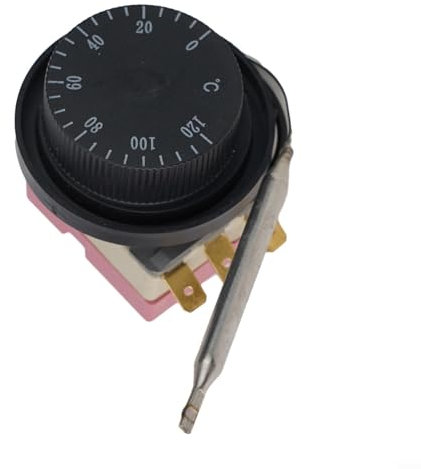 Hasaller Contrôleur de température Thermomètres de réfrigérateur Interrupteur de contrôle de température Thermostat capillaire pour four réfrigérateur chauffage