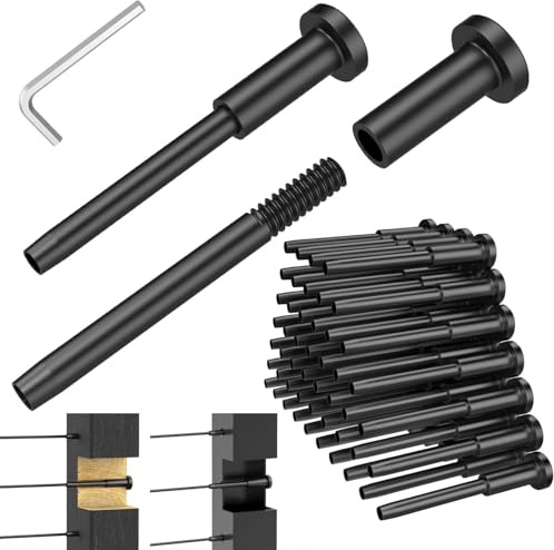 CKE 50 Pack Black Invisible Cable Railing Kit 1/8 Cable Railing Tensioner Invisible Receiver and Swage Stud End for Cable Railing Hardware T316 Swage Tensioner Terminal Hidden for 2x2 Wood/Metal Post