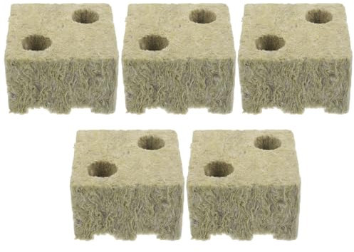 Sosoport 5 Bloques De Lana Mineral Sin Tierra Tapones De Cultivo Iniciador Para Jardinería