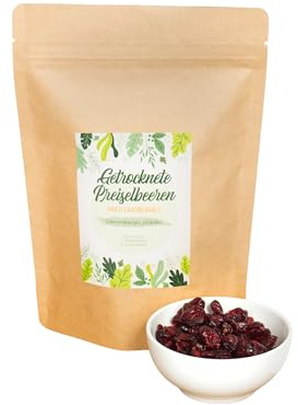 Arándanos secos enteros 250g | Calidad 1A | Dulzura natural | Ideales como snack, en cereales, yogur o para repostería