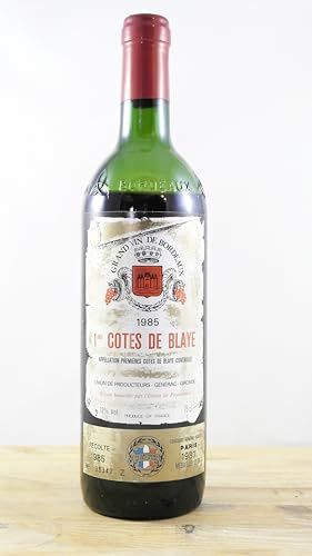 1ères Côtes de Blaye Union des producteurs Générac Bouteille de Vin Millésime 1985 VI