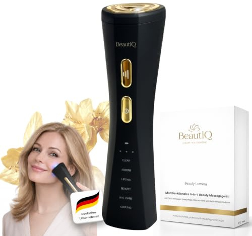 Beauty Lumèra PRO Anti-Aging & RF Gerät | Lichttherapie | 6 Funktionen in 1 Tool - Cleaning, Lifting, Beauty, Pflege, Eye-Care, Kühlung- für schöne und junge Haut | Faltenreduktion Gesicht