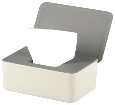 Scatola portaoggetti per salviettine umidificate, dispenser per salviettine umidificate, contenitore per tovaglioli di carta igienica con coperchio, per scrivania di casa e ufficio, verde (bianco
