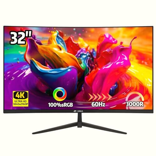 32 Zoll 4K UHD-Monitor (3840 x 2160), VA, 60 Hz Bildwiederholfrequenz, 100 % sRGB, AMD FreeSync, 178° Betrachtungswinkel, HDMI/DisplayPort, VESA 100 x 100 mm Halterung kompatibel, Neigung einstellbar