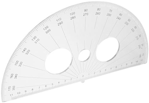 FOMIYES Rapporteur Demi-Cercle Multifonction pour Dessin Technique, Outil de Mesure d'Angle Pratique, Adapté aux Ingénieurs et Étudiants en Architecture