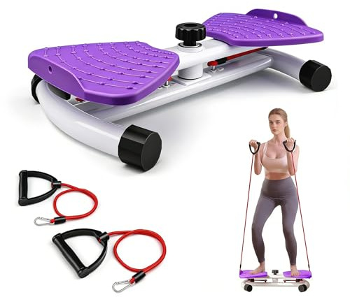 TINMAGI Twister de Cadera, Tabla de Ejercicios Abdominales de Pie con 2 Bandas de Resistencia, Waist Twister Capacidad de 130 KG, Ejercicio de Máquina de Giro de Cintura para Adelgazar