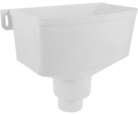 Ciieeo Adaptateur de Gouttière Pvc 110x75 Mm Double Usage pour Drainage Eaux Pluviales, Crépine de Conduite et Raccord Tuyau, Système Récupération Eau de Pluie, Accessoire Toiture Solide