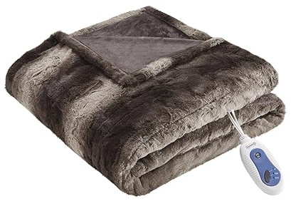 Beautyrest Auto Shut Off Oversize with 3 Heat Level Setting Controller, Polyester, Chocolate, 50x70