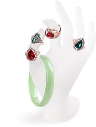 Schmuckdisplay Ständer Für Ringe Und Armbänder Aus Weißem Harz Elegante Präsentation Für Geschäfte Und Zuhause Schmuck Organizer Für Halsketten Armbänder Ringe