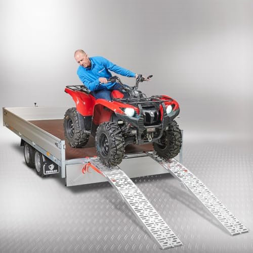 Klappbare Auffahrrampe aus Aluminium im 2er Set - 225 cm