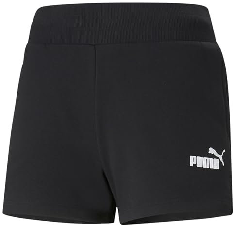 PUMA Damen Ess 4` Sweat Tr Shorts, Puma Black, M EU