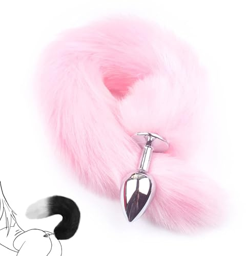 Edelstahl mit Fuchsschwanz Analplug mit Schweif lang Sm Sex Toys | Sexy Cosplay Bondage Anal Toy Anfanger Fox Tail Butt plug Anus Masturbator Für Männer Frauen Paare