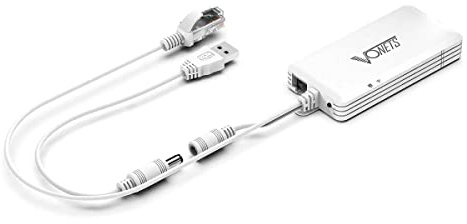 VONETS VAP11G-500S Industrial 2.4GHz WiFi Bridge/Repeater/Mini Router/Ethernet zu WiFi Adapter Hotspot Extender mit 2 RJ45-Ports / USB/DC Antennen Stromversorgung für Netzwerkgeräte DVR Monitor
