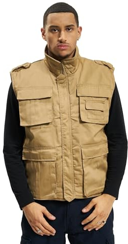 Brandit Ranger väst, vadderad, med många fickor, Kamel, 4XL