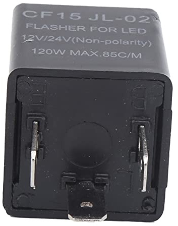 CF15 LED-Blinker, LED-Blinkrelais, JL-02 12V 24V Universelles ABS-Unpolaritäts-Schließer-Blinkrelais für Relais in Elektrischen Kraftfahrzeugsystemen