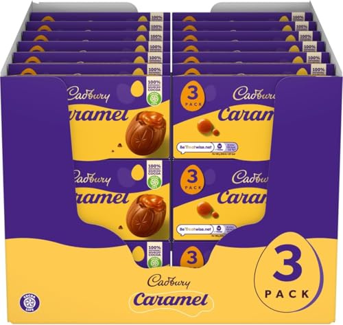 Cadbury Caramel Chocolate Easter Eggs, 120 g (Box of 42)