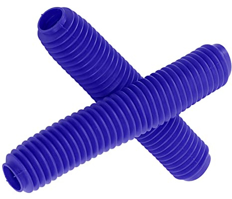 shock boots blue,Gelbe Gabelmanschetten,Sonstiges,Paar Motorrad Vorderradgabel Dämpfermanschetten Staubschutz Ersatz für RM125 DR250 DRZ400 400Gelb (Blau)