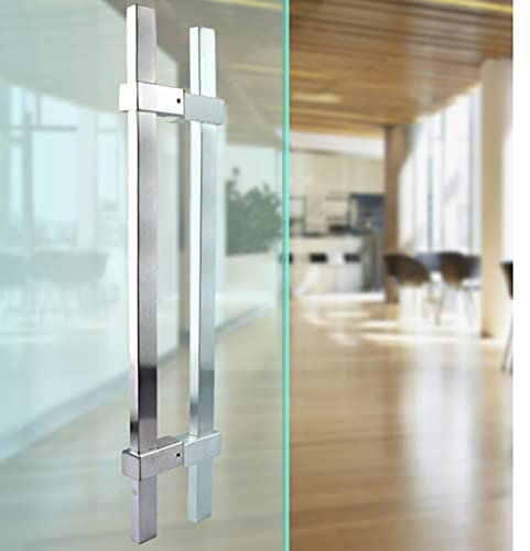 TONZN Poignées de Porte d'entrée en Verre Modernes pour Distance de Trou réglable | Bouton de Bouton de Porte Push-Pull Finition polie | Porte-Serviettes pour Cabine de Douche