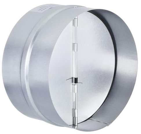 PATIKIL Backdraft Damper, 6 Inch, Ducting Hose Airflow Insert Backflow Preventer Shutter, One-Way Draft Stopper for Kitchen Bathroom Exhaust Vent Fans