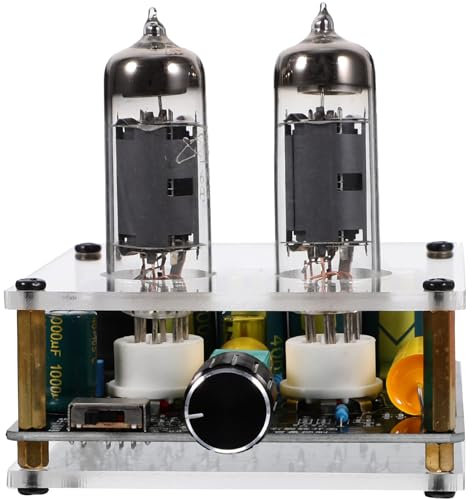 Hemobllo Préamplificateur à Tubes 6k4/6a2 HiFi DIY pour Platine Vinyle Et Home Cinéma, Audio Stéréo, Dc12-16v, Carte Préampli Phono Compacte Et Améliorée Bleu