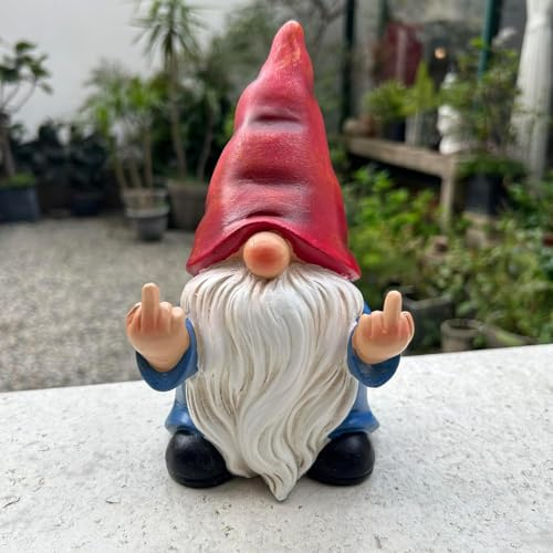 Statuette de Nain de Jardin Coquin de 19,8 cm, décoration et décoration de pelouse – Nains de Jardin Amusants pour décoration extérieure ou d'intérieur