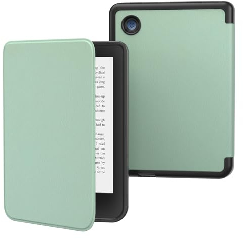 MoKo Custodia per Tolino Shine Color/Shine 5(2024)/Shine 4(2022) e Kobo Clara BW/Colour/2E 6, Cover Folio ultra sottile e leggera con funzione Auto Wake/Sleep per Kobo Clara 6 2024, Verde Agave