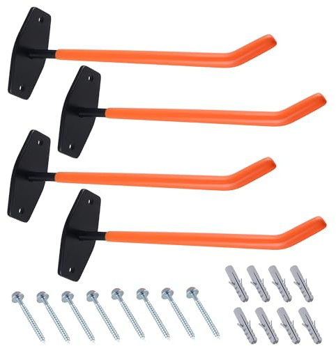 TIOMIOSEA Reifenhalter Wandhalterung 4 Stück, Felgenhalter Wand Set mit Schrauben und Dübel, Autoreifen Wandhalter Garage, Wandhaken für Reifen, Felgen, Leiter, Belastbar bis 30 kg