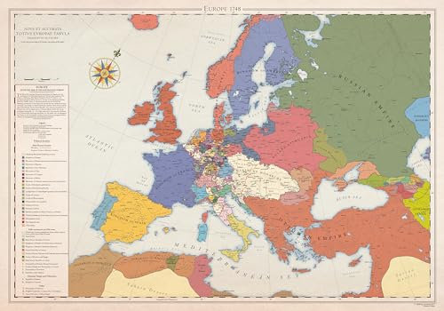 Europa 1748, Historische Karte (100x70cm)