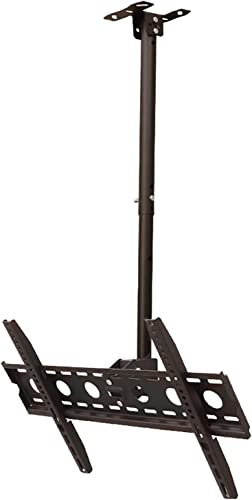 Soporte de techo universal de altura ajustable para televisores de pantalla plana de 43 a 65 pulgadas, multifuncional, inclinación, rotación de 360 grados, soporte de montaje en poste de movimiento
