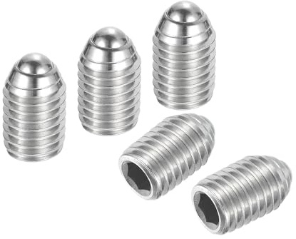 QUARKZMAN Kugelspitze Madenschrauben 10 Stück Kugelkopf-Stellschraube, M10 x 16mm 304 Edelstahl Metrische Feder Sechskant Schraube