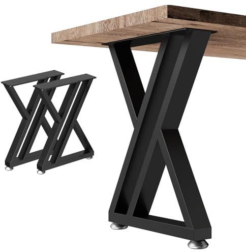 OUTBROS Heavy Duty Industrial Coffee Table Legs, Furniture Legs Set of 2, for Desk, Breakfast Bar, Stand, Bench (W30cm X H41.5cm), Y Shaped DIY, SZT01-Y