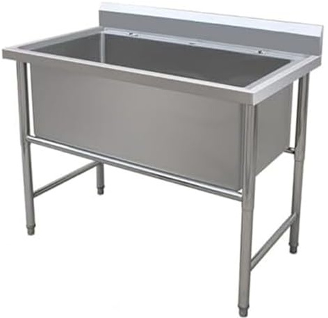 HEYDGBBZ Pet Washing Station, Pool,Dog Bathtub，Dog Grooming Tub, Professional Stainless Steel Bath, with Faucet Accessories(135cm)