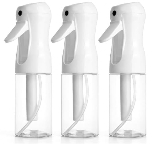 AMOYOX Spray Bottle for hair 3Pack 200ml/6.8oz Fine Mist Spray Bottle Ultra Fine Continuous Spray Water Bottle Fine Mist Sprayer for Hair Styling, Plants, Cleaning, Misting & Skin Care