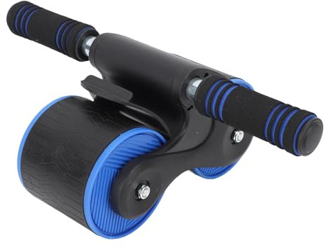 Alomejor Rouleau de Roue Abdominale à Rebond Automatique, Entraînement de Force à Noyau Bleu, équipement D'entraînement Complet du Corps pour Hommes et Femmes, Abs Portable