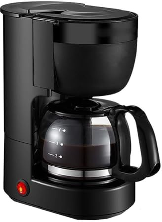 FUBESK Caffettiera a goccia con mantenimento del calore per 2 ore e spegnimento automatico, timer programmabile 24 ore, filtro riutilizzabile, colore nero