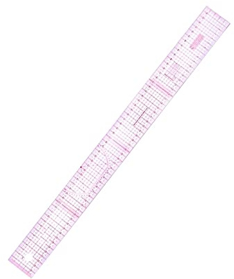 Linjal, 54 CM Plastsömnad Rak linjal Skräddarsydd delad dubbelsidig metrisk Transparent Yardstick Patchwork Tyg Skär ROSA linjalset