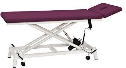 Therapieliege pader.eco fresh 2.0 mit Turbomotor, Beere, Gestell Weiß, Radachshebesystem