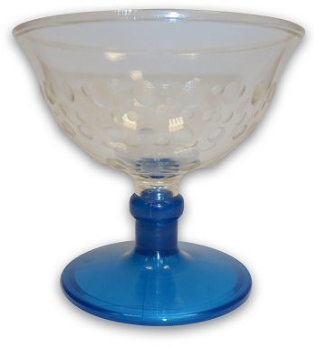 COPPA GELATO 400 CC IN PLASTICA TRASPARENTE RIUTILIZZABILE E LAVABILE IN LAVASTOVIGLIE CON BASE BLU IDEALE PER GELATERIE ARTIGIANALI ICE CREAM PLASTIC CUP (PZ 2)