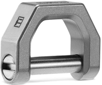 MecArmy CH2 Titanium D-Shape Key Ring, Utility Keyring with Screw Shackle, Key Ring Car Key Tool for Everyday Carry, Keychain Holder Accessories, Blue Medium