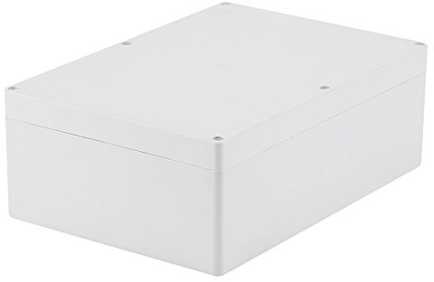 Akozon Water-Resistant Plastic Enclosure Project Case DIY Junction Box (263 * 185 * 95mm, Grayish, IP65, Includes 6 Screws & 1 Rope, ABS)