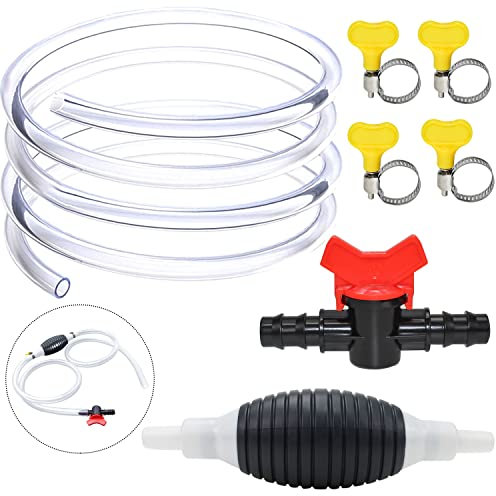 YYWEi Handpumpe Umfüllpumpe Benzinpumpe 2M Kraftstoffpumpe Benzin Auto Förderpumpe für Benzin Wasser Diesel Kraftstoffe Gas Notpumpe Benzinschlauch Öl Absaugpumpe(Verdicken)