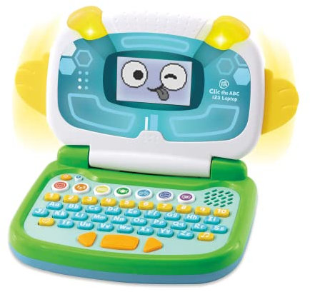 Leapfrog Clic the ABC 123 Laptop | Interactive Learning Laptop for Kids Age 3+, Boys & Girls