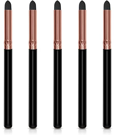 UorPoto Eyeliner Smudge Brush Pointed Pencil Stick Set,5Pcs Professional Sponge Blending Makeup Tool for Eyeshadow Eyebrow Reusable Tip Applicator