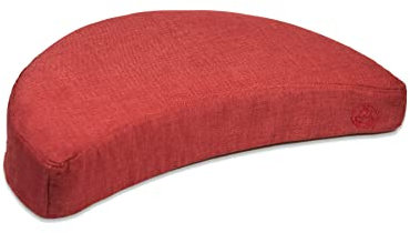 LAHARON Yogakissen Dhyana Bordeaux – Meditationskissen zur Erhaltung der richtigen Körperhaltung – anatomisches Yoga-Meditationskissen – ergonomisches Halbmond-Yogakissen, antiallergisch und