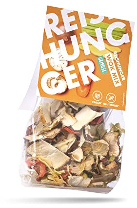REISHUNGER Wok Gemüse Mix (6x45g) - Mit Shiitake Pilzen, Karotten und Gewürzen als Basis für leckere Asia Wok Gerichte