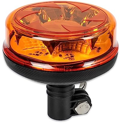1Pcs Led Beacon Light Yellow Strobe Lights for Trucks 12V 24V Orange Beacon Light Rotating Beacon with 6 Modes for Car Truck UTV SUV Tractor Forklift Golf Cart Trailer