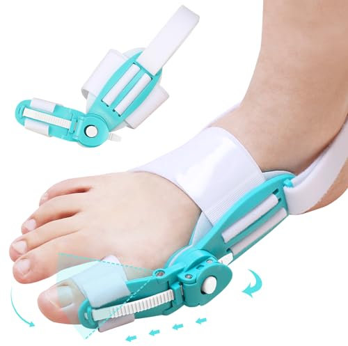SOARFLY Hallux Valgus Korrektur, Verstellbar Hallux Valgus Schiene, Ballenzehen Korrektur, mit Rutschfestem Fersenriemen, Linderung von Schmerzen bei Hallux Valgus, für Fußprobleme,Tag & Nacht