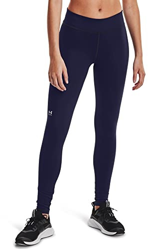Under Armour Mujer Heat Gear Legging, Mallas Deportivas Transpirables y de Secado rápido, Pantalón de Gimnasia con Tejido elástico en 4 direccionesMidnight Navy / / White,LG