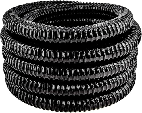 Tuyau de bassin flexible en spirale en PVC de 38 mm, installation facile et dissimulation pour fontaines d'eau, étangs de jardin, cascades, filtres et plus (38 mm de diamètre intérieur x 8,2 m de