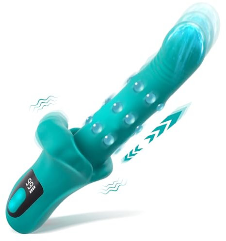 Dildo Vibrator Sex Spielzeug für Paare, Vibratorensets für Frauen G Punkt Klitoris mit 9 Teleskop 9 Vibration 9 stoß, 23cm Dildos Sex Toys Klitoris Stimulator für Sie, Diloschwanz Erotik Sexspielzeug